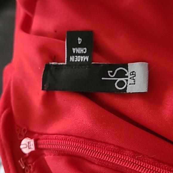 Beautiful Red Full length dress with shawl detail size 4 - Picture 6 of 6